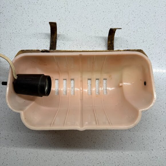 Vintage Headboard Electric Lamp Art Deco Pink - Picture 2 of 5